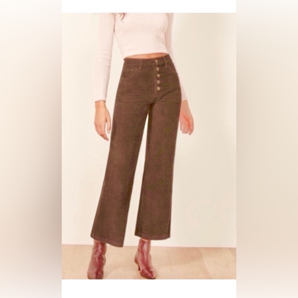 Reformation Cynthia Corduroy straight Leg Pants 26